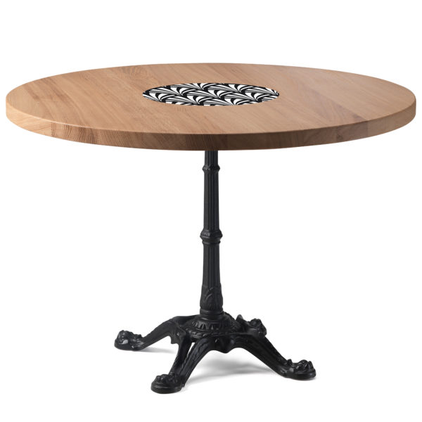 Table de bistrot en chêne diamètre 120 cm