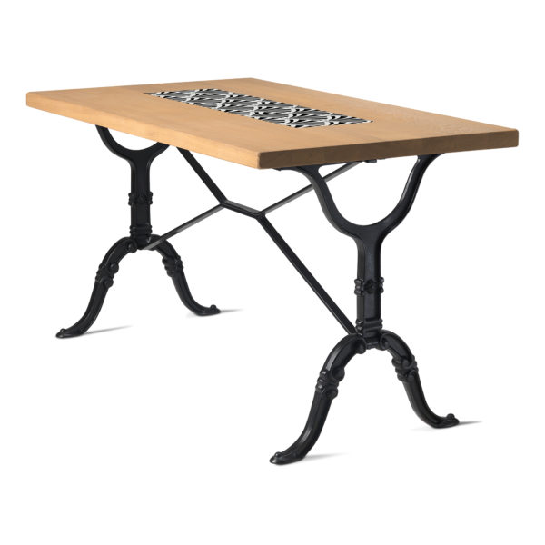 Table de bistrot en chêne 120x70 cm