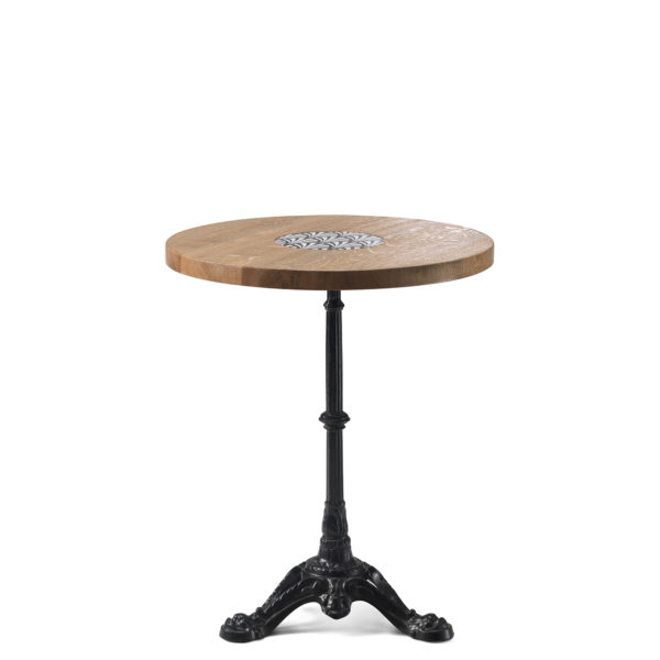 Table de bistrot en chêne diamètre 60 cm