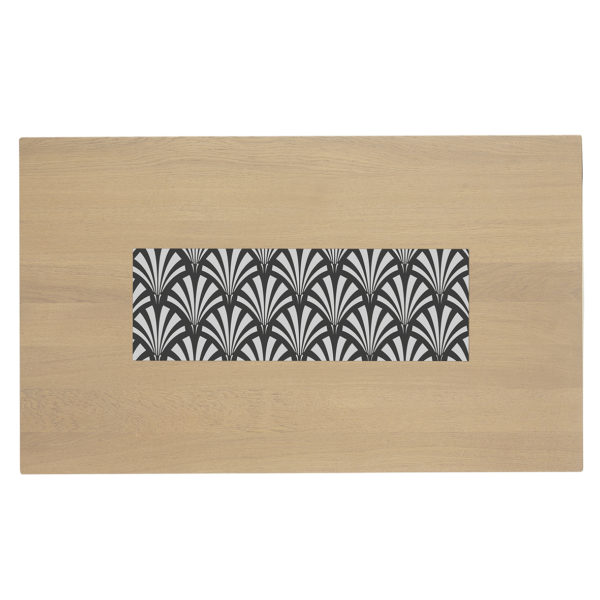 Table Ardamez chêne 120x70 cm vue du dessus