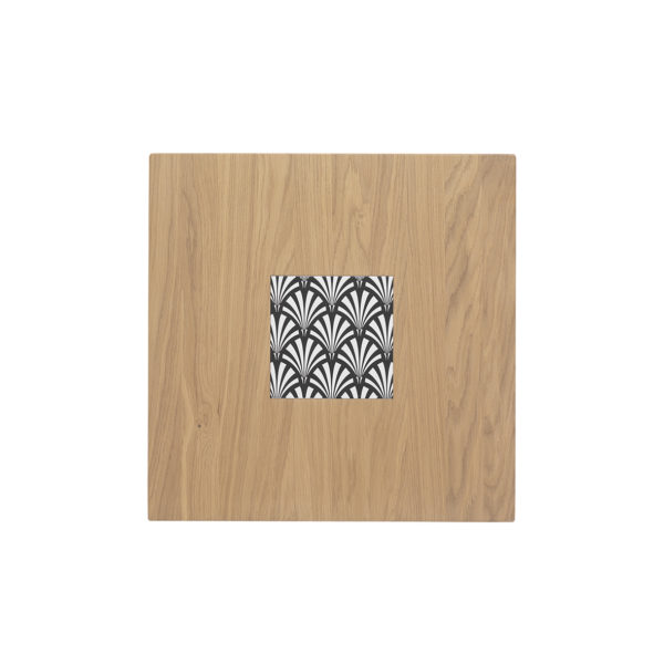 Table Ardamez chêne 60x60 cm vue du dessus