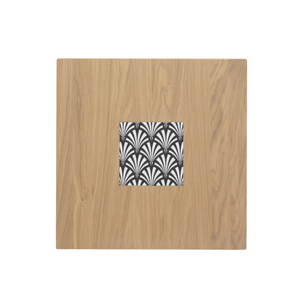 Table Ardamez chêne 70x70 cm vue du dessus