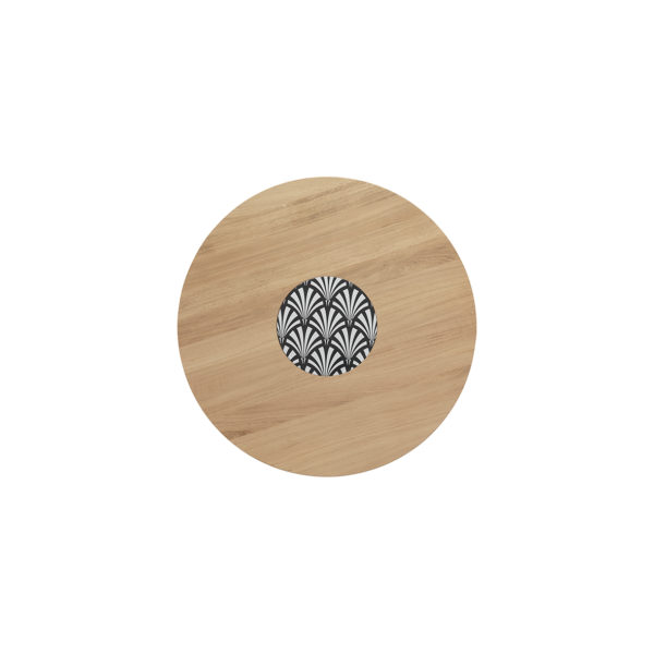 Table Ardamez chêne  diamètre 60 cm vue du dessus