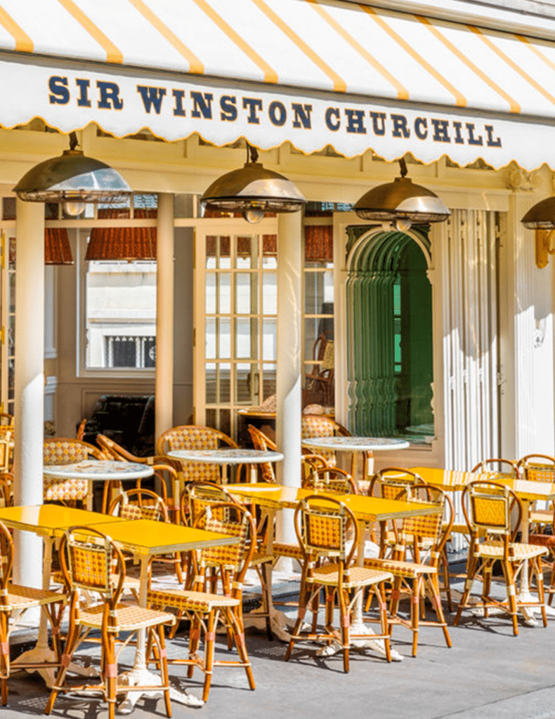 Table de bistrot jaune