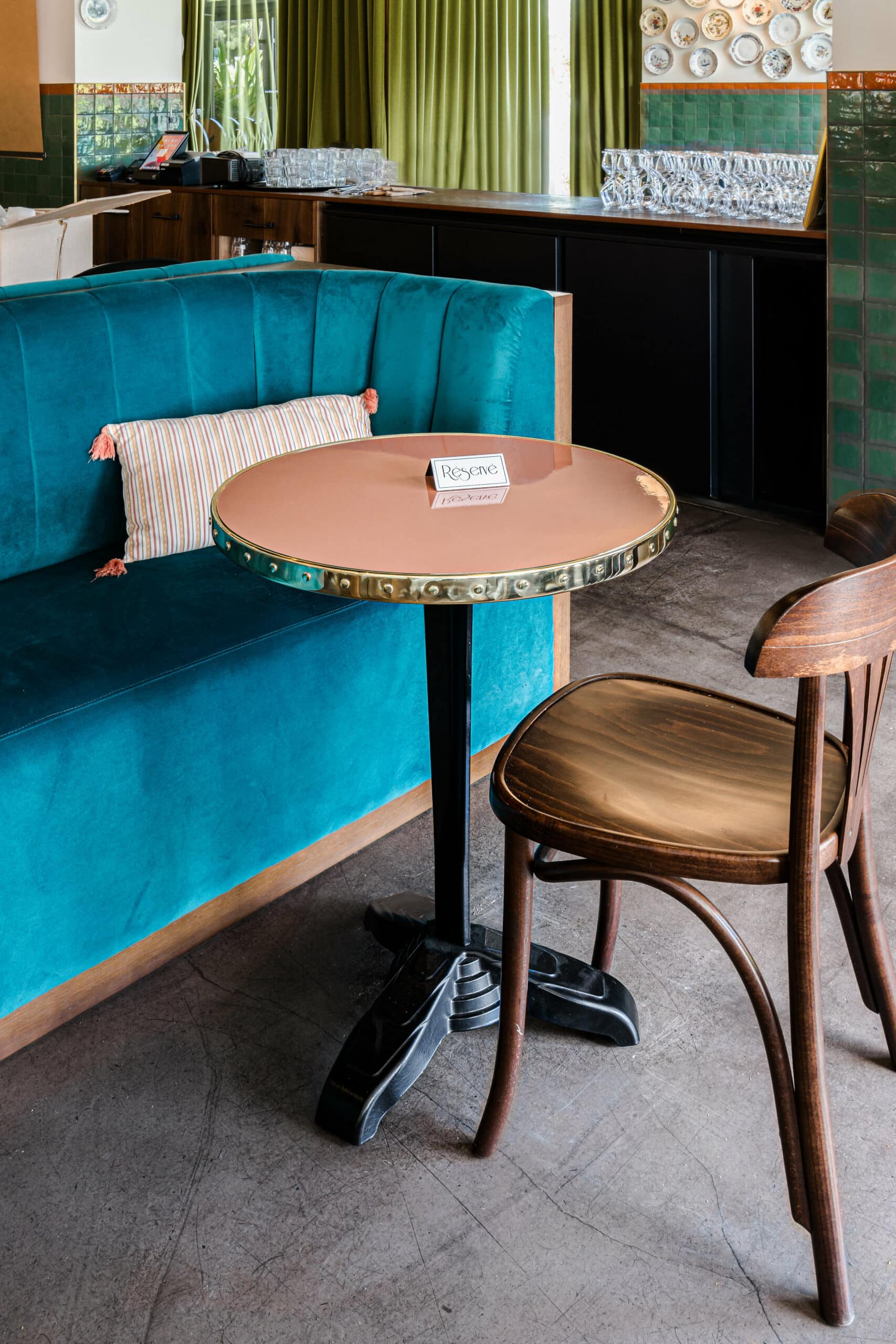 Pied Art Déco - H.70 cm - Présenté avec plateau Tradition