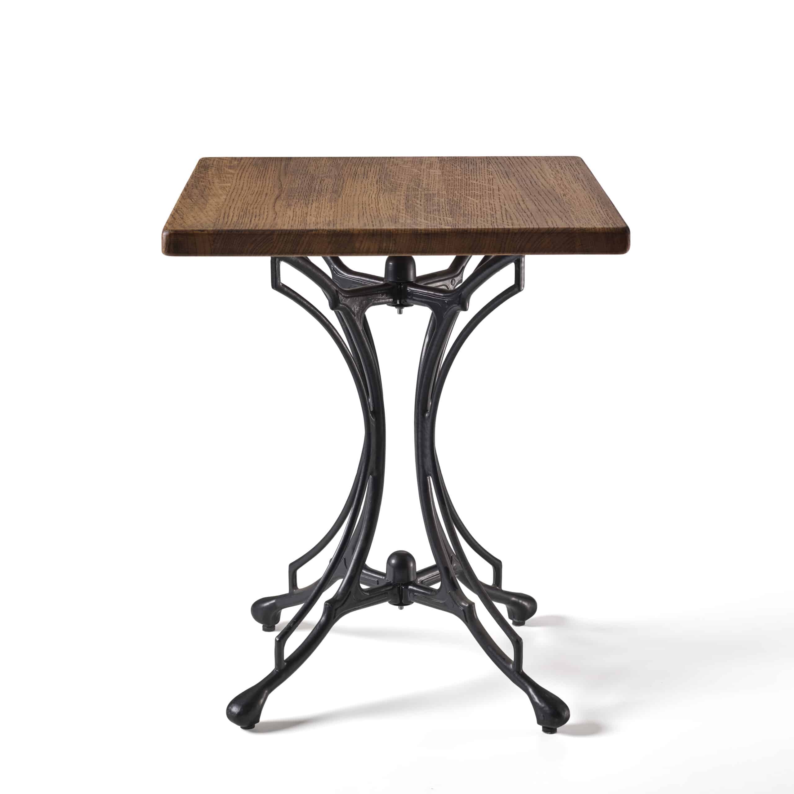 Plateau Vendôme - _Chêne Vieilli_ - 60x60 cm - Pied Métropolitain(1)